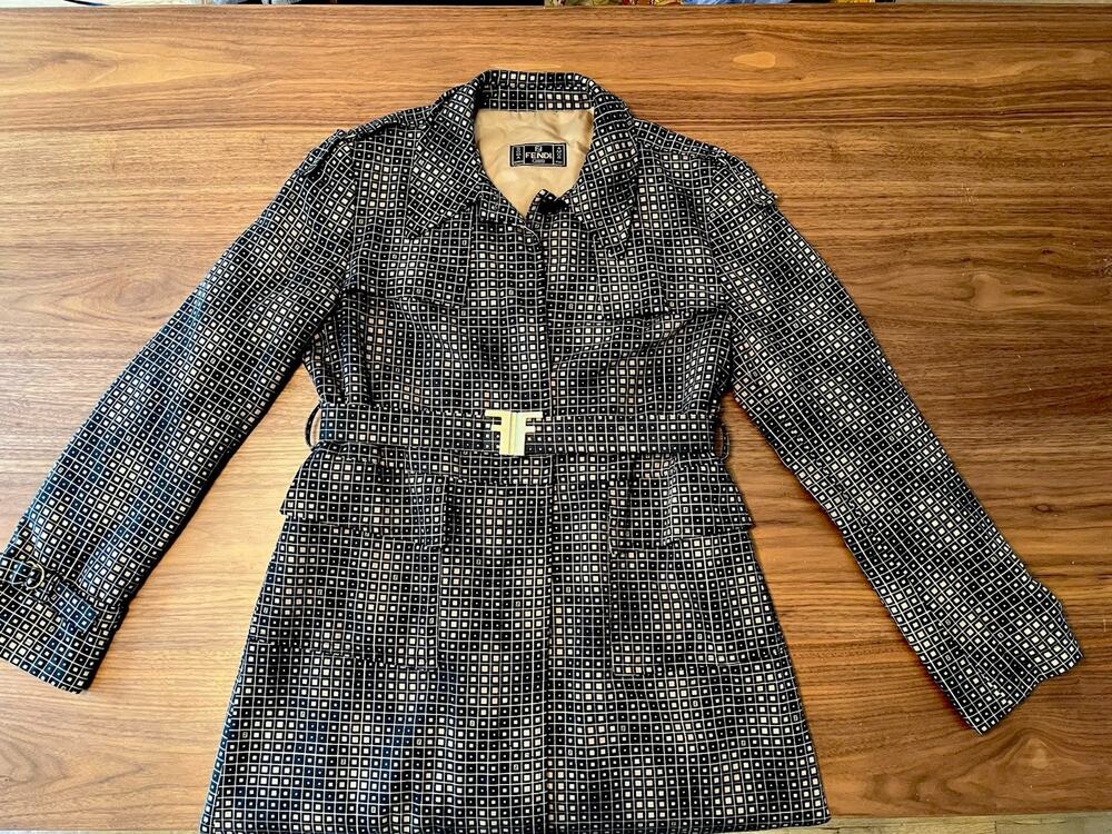 Archival Fendi x Victor Vasarely Op-Art Trench Coat (Single Owner)